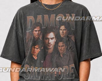 Limited Damon Salvatore Vintage T-Shirt, Gift For Woman and Man Unisex T-Shirt | Timnas FD
