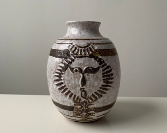 70's Pottery Craft Lion Vase