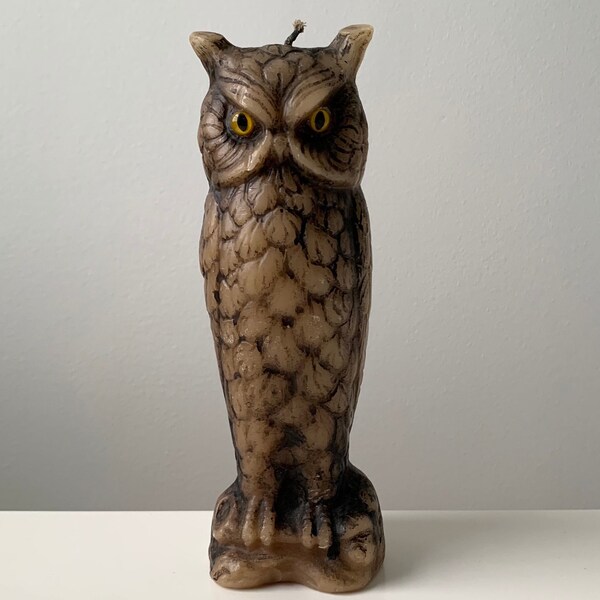 70's Owl Pillar Candle