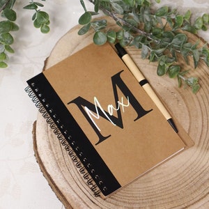 Personalized Notebook A6 | with name | Recycled notepad with personalization of your choice