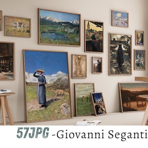 Giovanni Segantini Art Print - Vintage Symbolist & Divisionist Painting - 19th Century Italian Alpine Landscapes - Fine Art Wall Decor