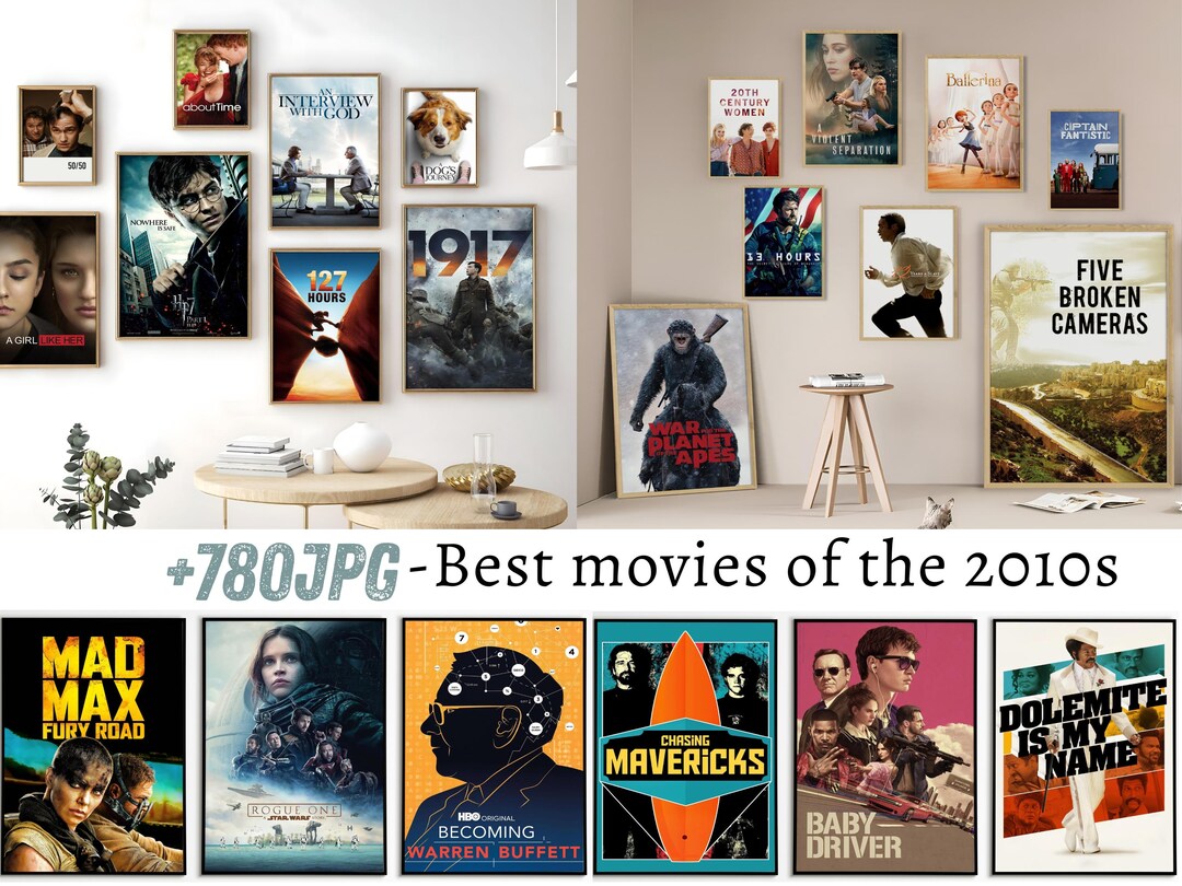 Poster 2010 Best 2010s Movies | Vintage Film Posters | Retro Wall Art | Printable ...