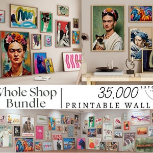 Entire Shop Sale, 35.000 Bundle Printable Wall Art, Eclectic and Maximalist Prints, Gallery Wall Art, Vintage Art, Prints for Home Decor