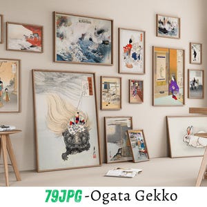 Ogata Gekko Art Print - Vintage Japanese Woodblock Print , Instant Download, Classic Asian Wall Decor, Japanese Art Print, 79 Vintage Art