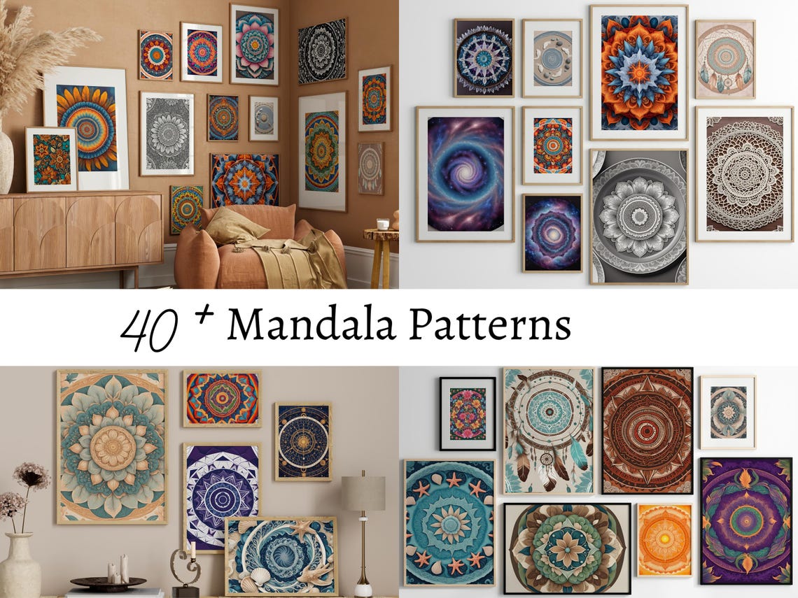 Printable Patterns and Textures, 1200 Art Patterns Style, Printable ...