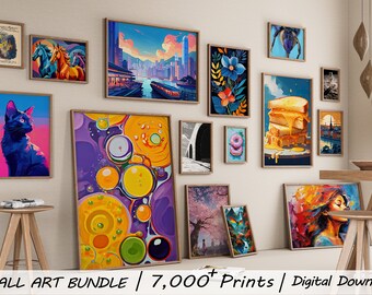 Unique Wall Art, Eclectic Wall Art, 7.000 Mega Bundle Wall Art, Vintage Wall Art, Wall art bundle, Abstract Prints, Artistic Home Decor