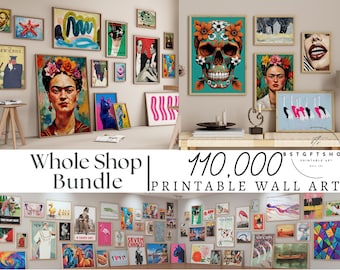 WHOLE SHOP SALE, 110.000 Mega Bundle Wall Art, Gallery Wall Art, Maximalist Prints, Printable Wall Art, Digital Download for Home Decor