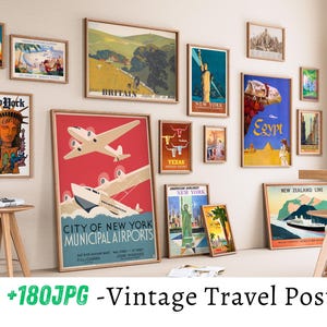 Vintage Travel Poster Print - Retro Tourism Art - Classic Destination Wall Decor, +180 Vintage Travel Art, Retro Travel Decor