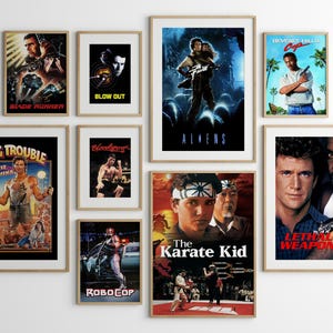 Best 1980s Films Vintage Movie Poster Pack - Retro Wall Art Decor ...