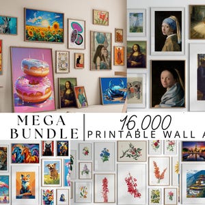 Mega Bundle Wall Art, +16000  Printable Wall Art, Vintage Gallery Set, Maximalist Prints, Kitchen Wall Decor, Eclectic and Maximalist Prints