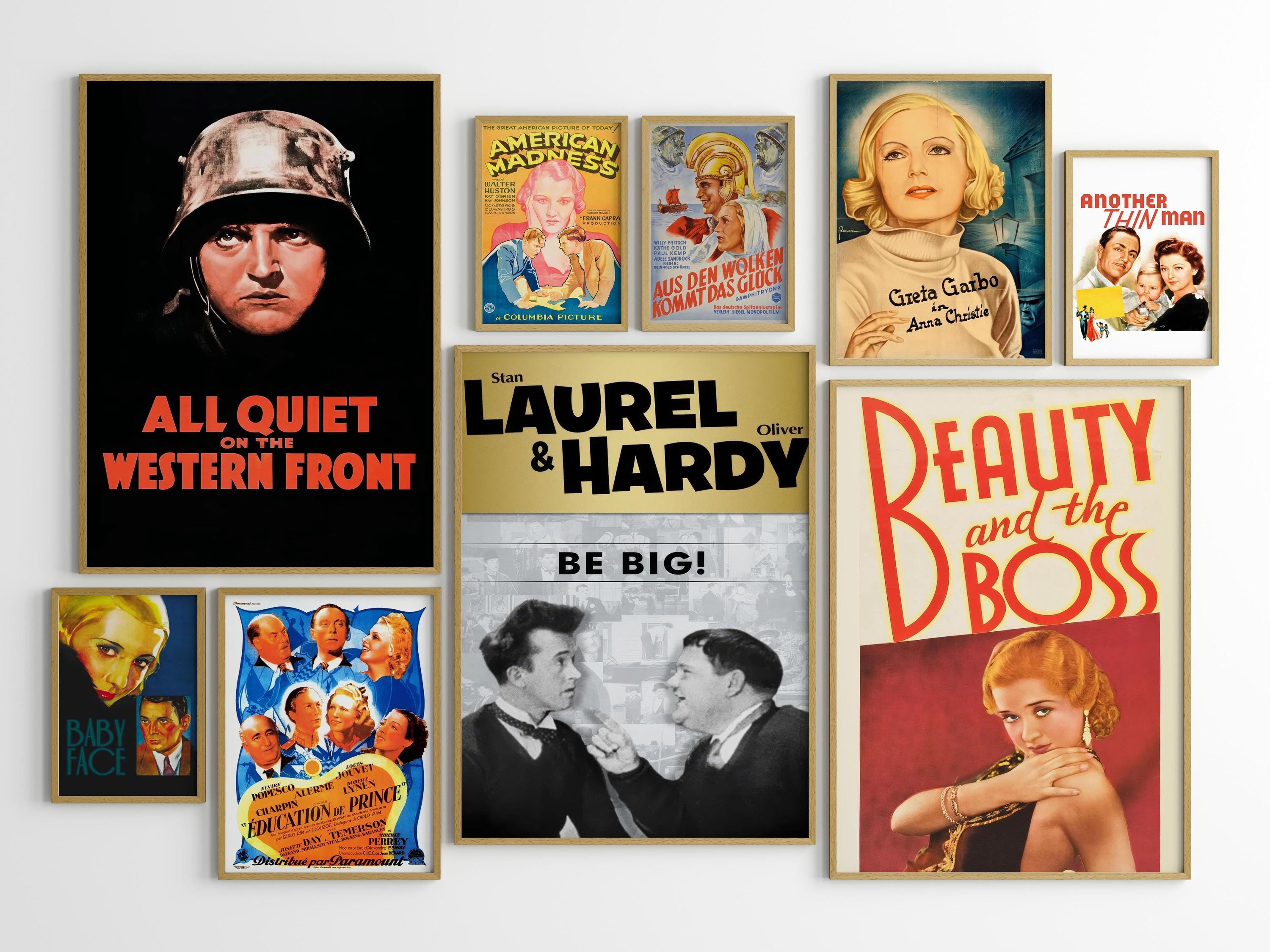 Best Movies of the 1930s, Vintage Movie Poster, Retro Cinema
