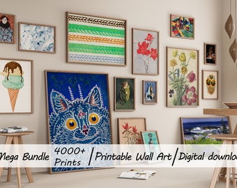 4000 MEGA BUNDLE Printable Wall Art, Gallery Wall Art, Eclectic Collection, Digital Download for Home Decor