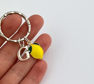 Porte-clés Personnalisable Photo Citron - Breloque Sac Avec Texte Gravé, Cadeau Mignon