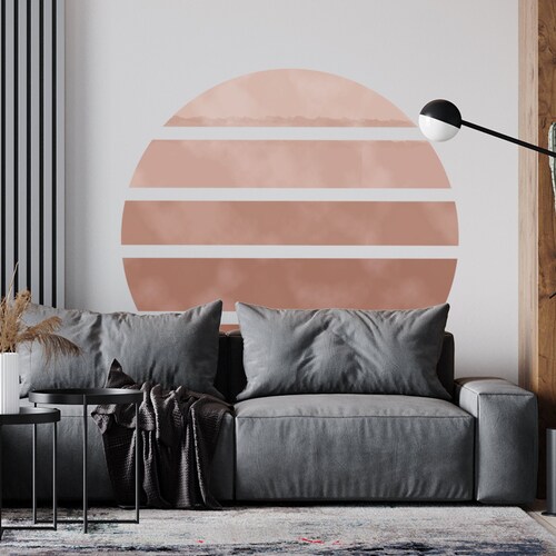 Abstract Circle Wall Decal Geometric Wall Stickers for Etsy