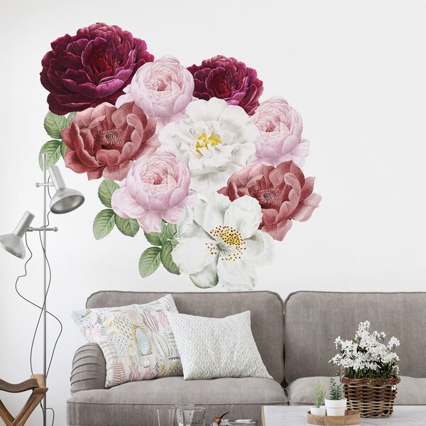 Peony Wall Decal Etsy Canada