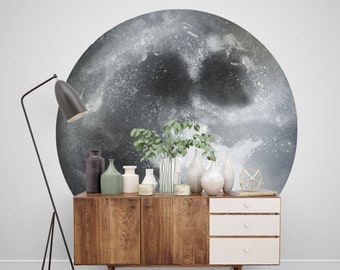 Full Moon Wall Decal, Removable Wall Decal, Kids Room Decor, Home Decor, Wall Decal, For Badroom Vinyl Wall Art Decor,  Modern Wall Decal