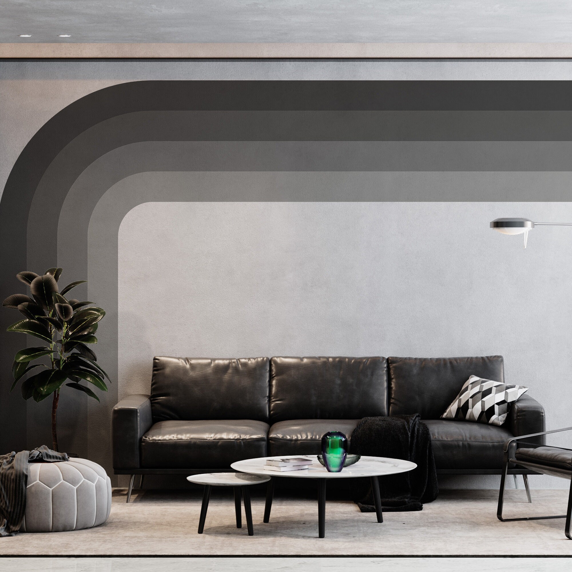 Colorblock Arch Wall Decal: Retro Geometric Wall Art - Etsy
