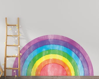 Bright Rainbow Wall Decal, Removable Wall Decal, Nursery Wall Decal, Rainbow Wall Sticker, Rainbow Decal, Girl Nursery Decal, Boho Rainbow