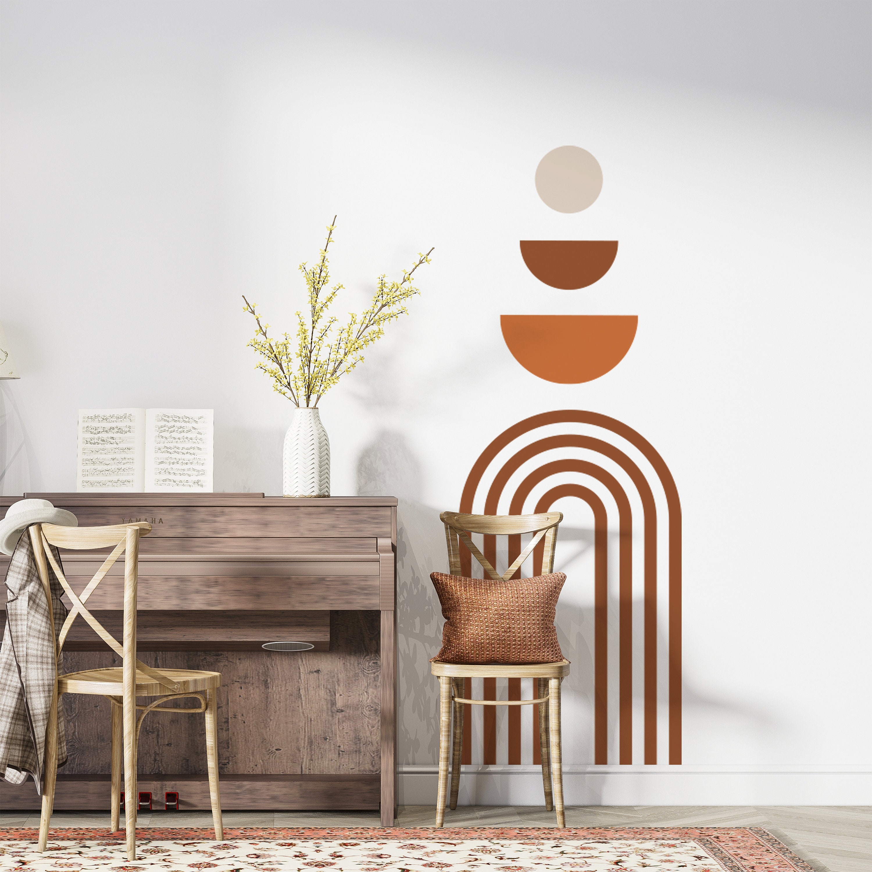 Colorblock Arch Wall Decal: Boho Geometric Wall Art - Etsy