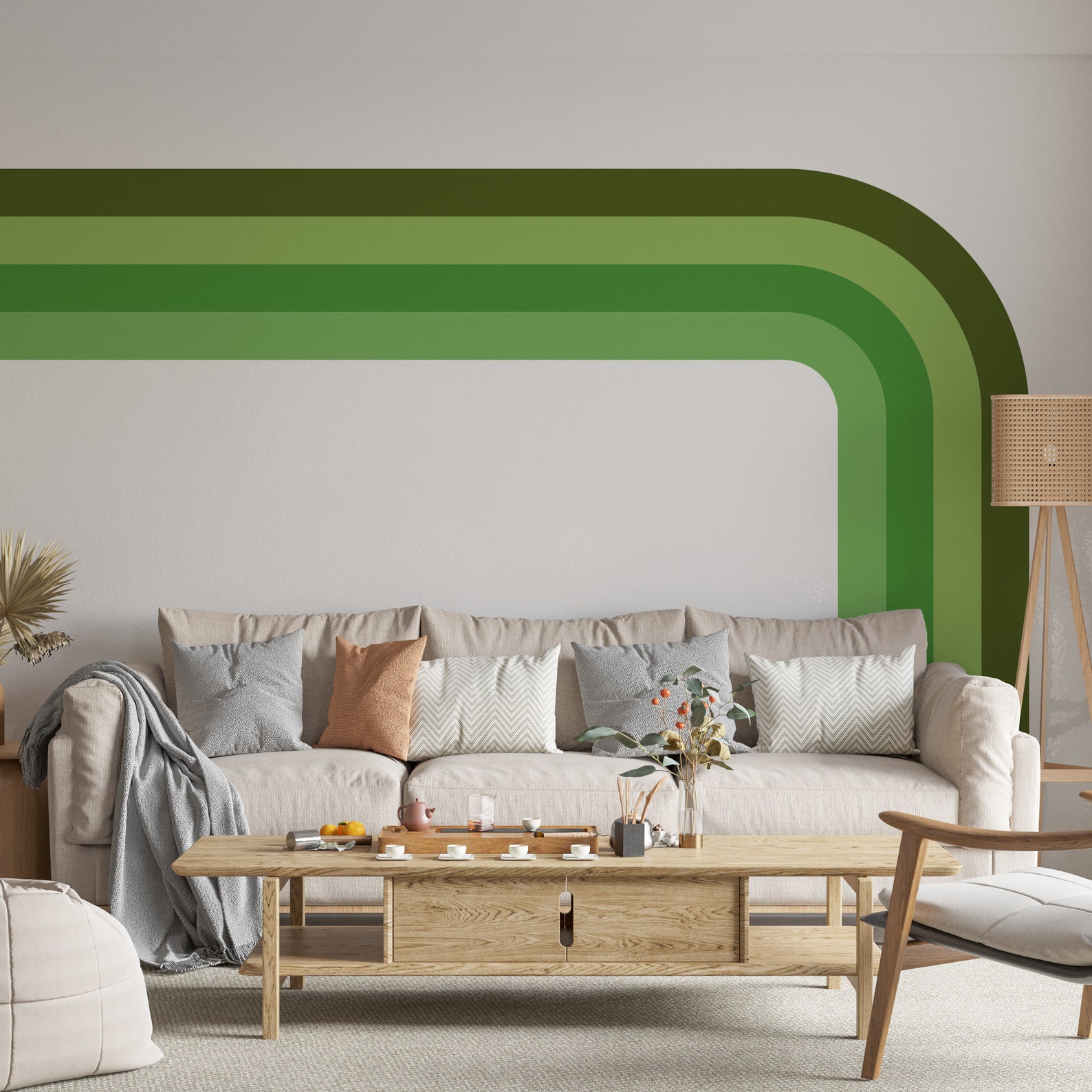 Green Colorblock Wall Decal Green Arch Wall Decals Nursery Etsy