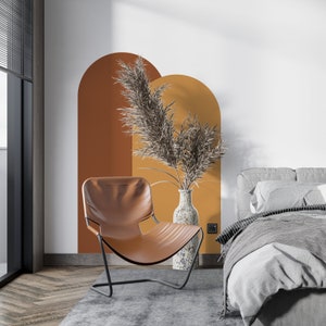 Decalcomanie da muro ad arco Decalcomanie da muro per la scuola materna, Decalcomanie da muro Boho, Decorazioni geometriche per l'arredamento moderno della fattoria, Decorazioni per la camera da letto, Decalcomanie da muro astratte immagine 4