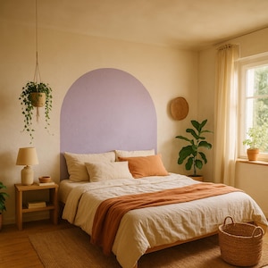 Lilac Arch Wall Decal: Easy-Apply Headboard Art