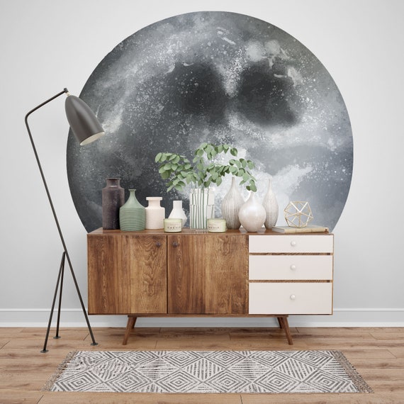 Full Moon Wall Decal Removable Wall Decal Kids Room Decor Etsy
