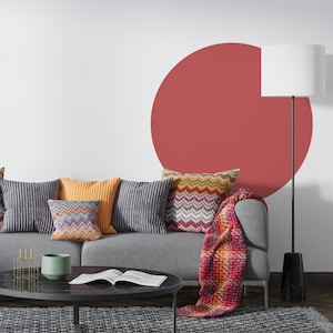 Circle Wall Decal: Color Block Bohemian Decor