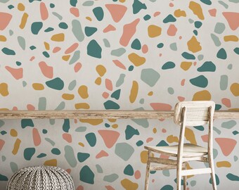 Terrazzo Pattern Wall Decal: Removable Italian Floor Sticker
