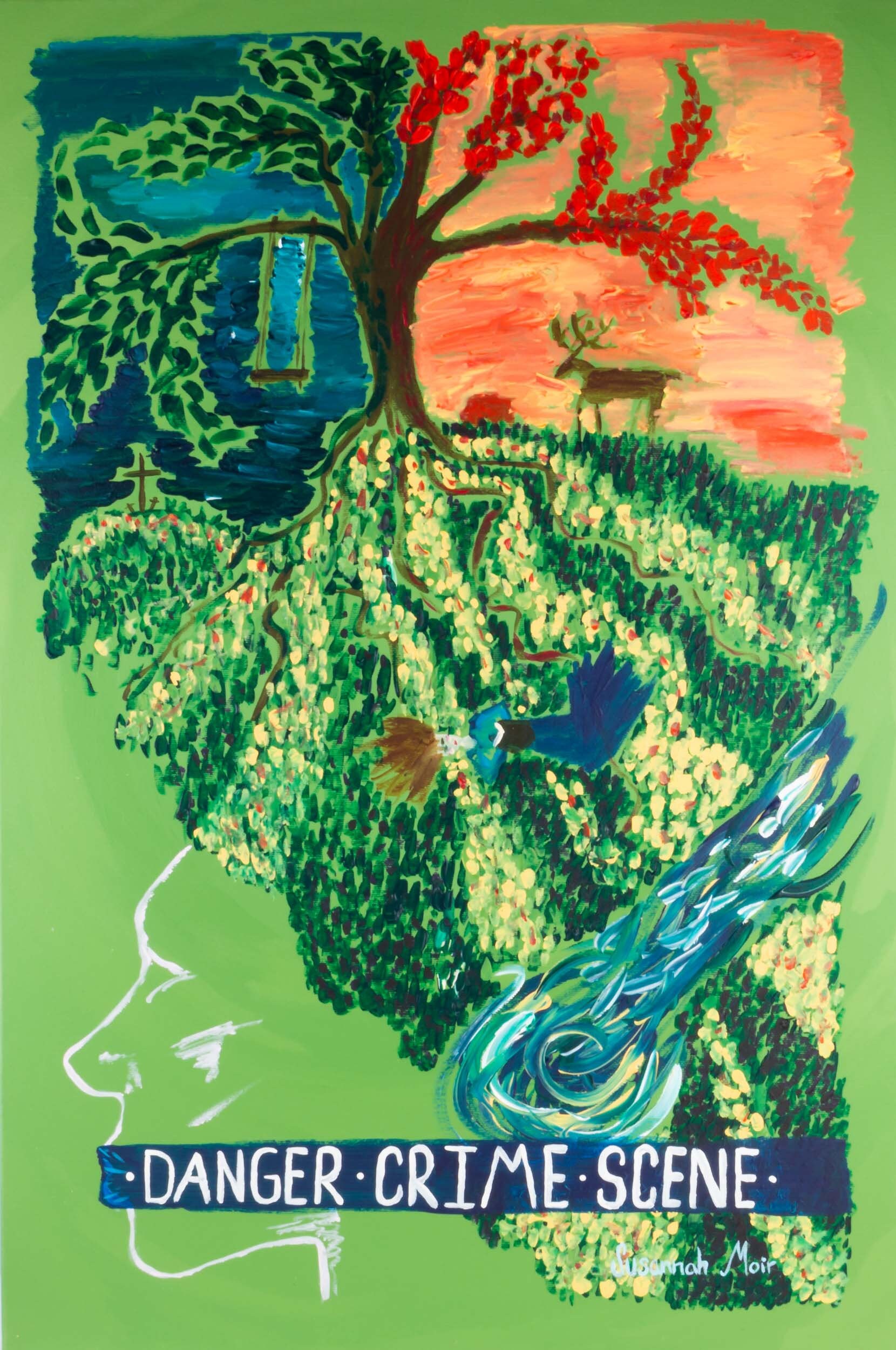 Acrylic painting 'Danger.Crime.Scene' Etsy