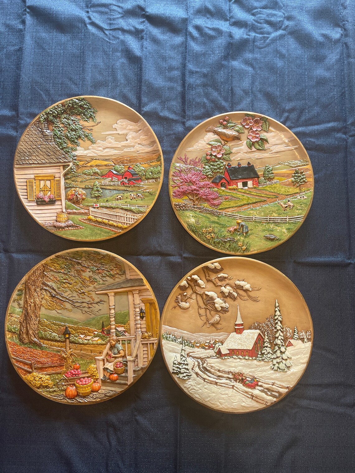 Byron Molds Four Seasons Plates Etsy