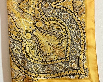 Liberty of London Silk Scarf 1960s (golden paisley)