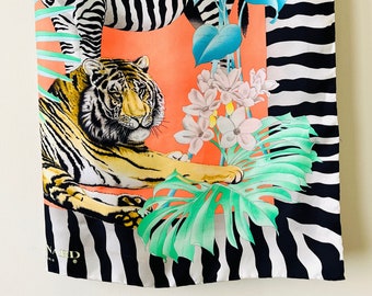 Leonard paris Silk Scarf (tiger, zebra, leopard)