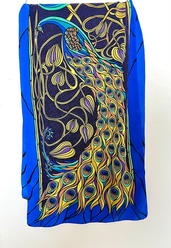 Bob Mackie Silk Scarf (Peacocks)