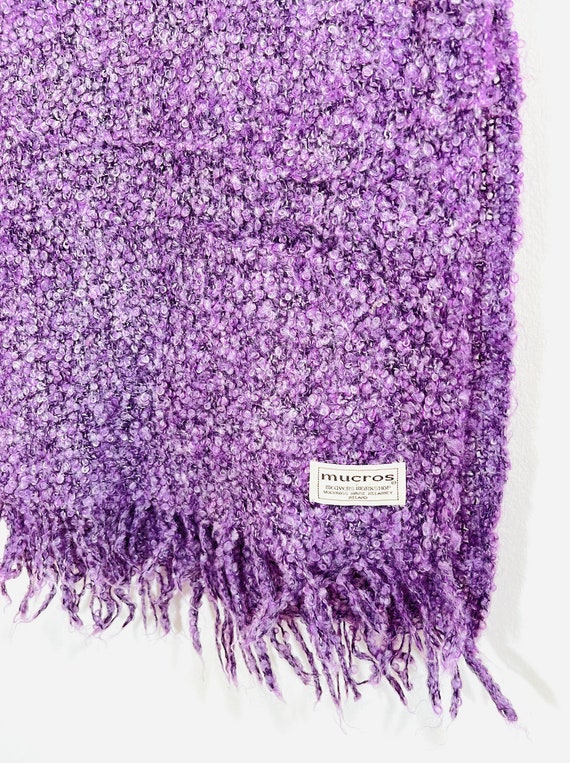 Mucros Boucle Wool Scarf (Lavender)