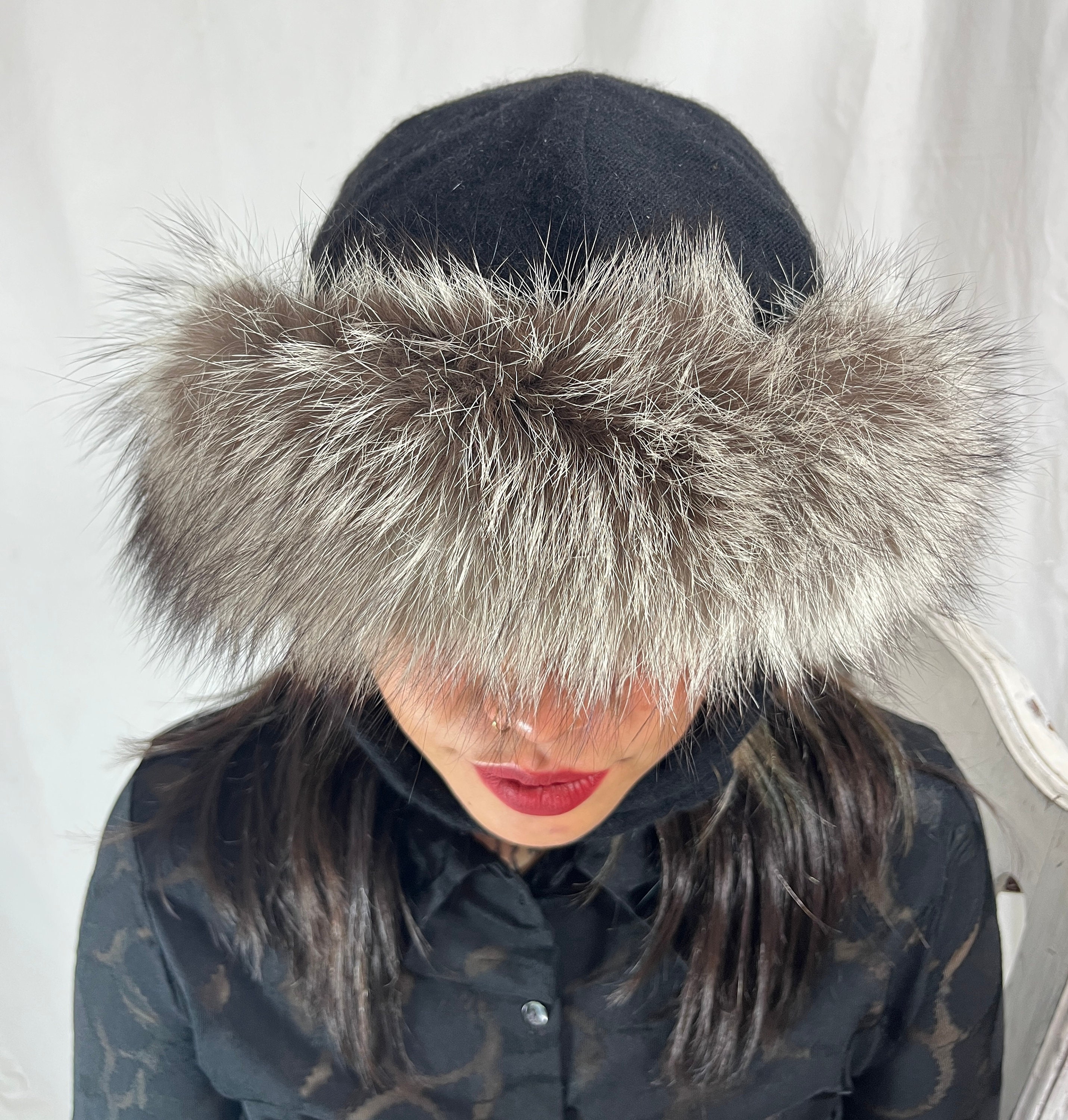 r　S hairy fur mule theredthread Charles Muller Switzerland Fur/angora Hat - Etsy