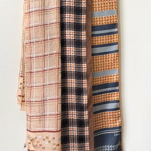 1970s Set of 3 Silk Scarves