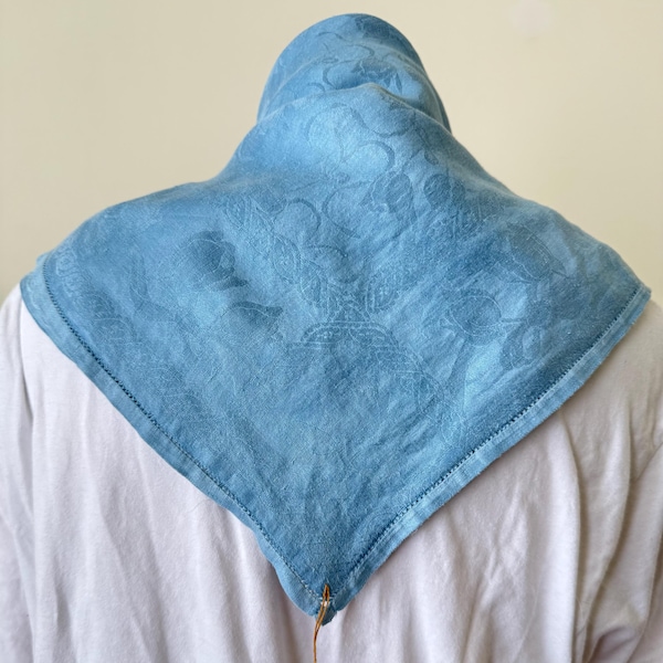 Indigo Over-dye Repurposed Lap Napkin/Bandana