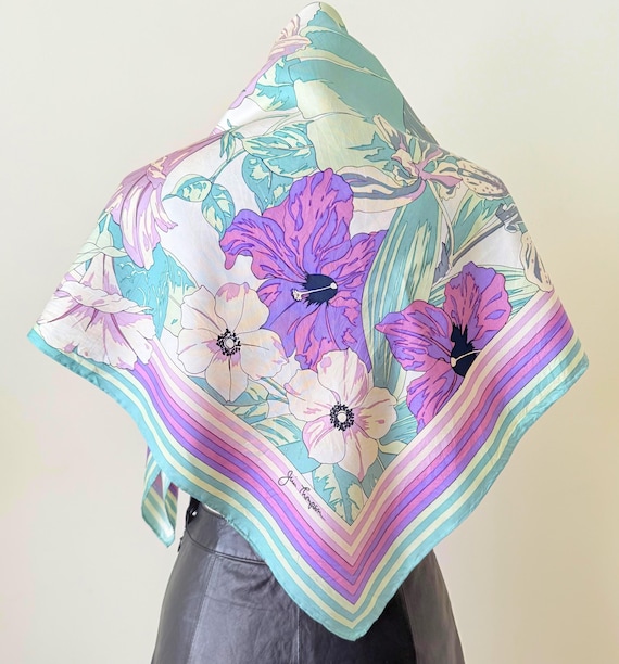 Jim Thompson Thai Silk Scarf (floral design)