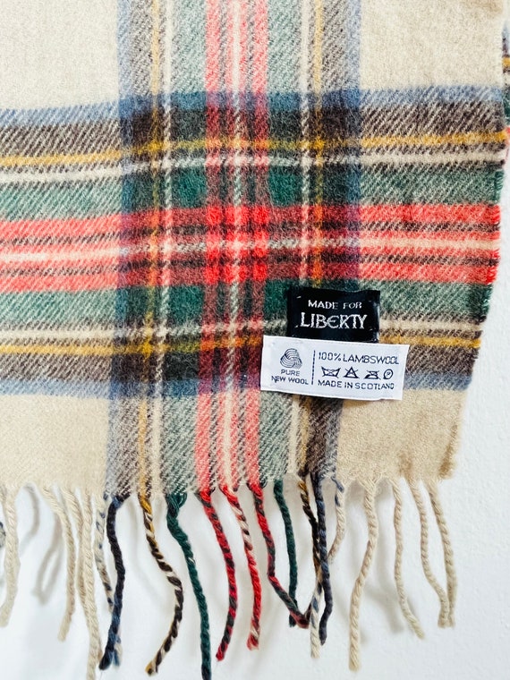 Lambswool Plaid Scarf made for Liberty