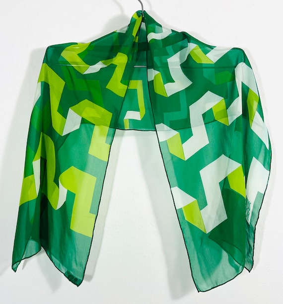 Miss Dior CHIFFON Silk Scarf 1960s - image 3