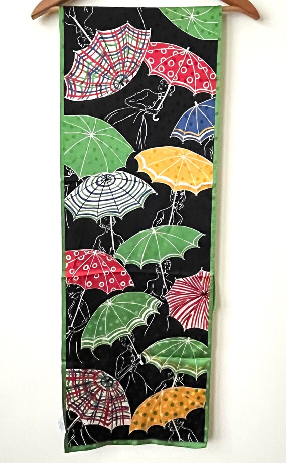 Silk Oblong Scarf (umbrellas) by Talbots