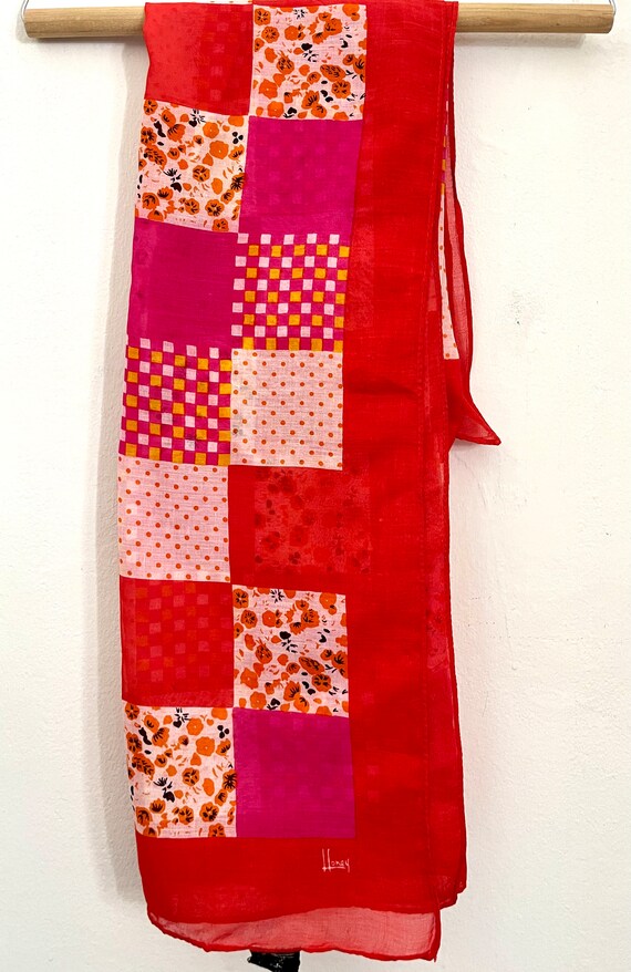 Honey Cotton Scarf 1990s (Patchwork Design) - image 3