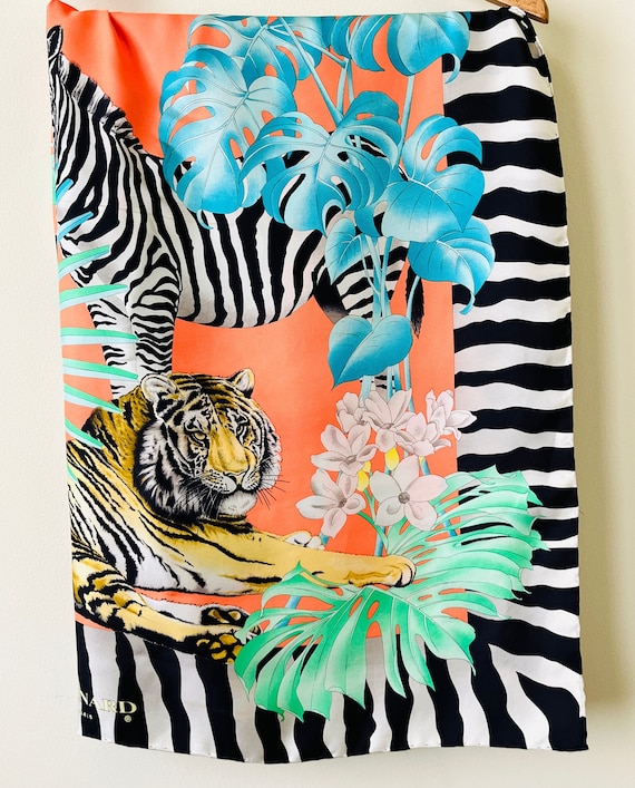 Leonard paris Silk Scarf (tiger, zebra, leopard) - image 1