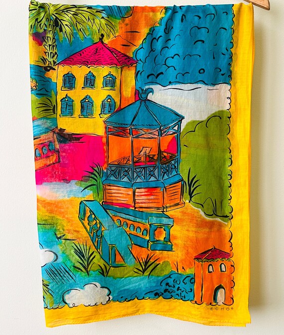 Vintage echo cotton scarf Gem