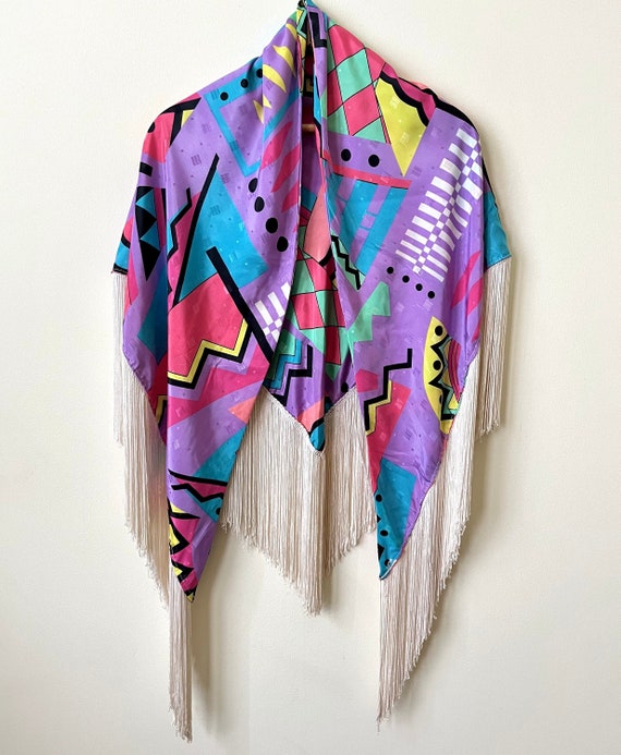 1980s Homemade Shawl (with long fringe)