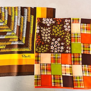 1970s Totes & Paoli Polyester Scarves (Set of 2)