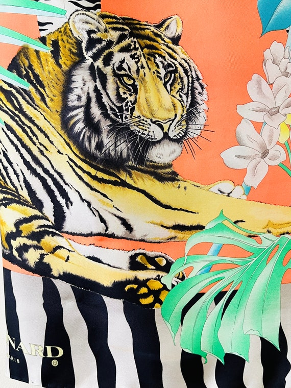 Leonard paris Silk Scarf (tiger, zebra, leopard) - image 2