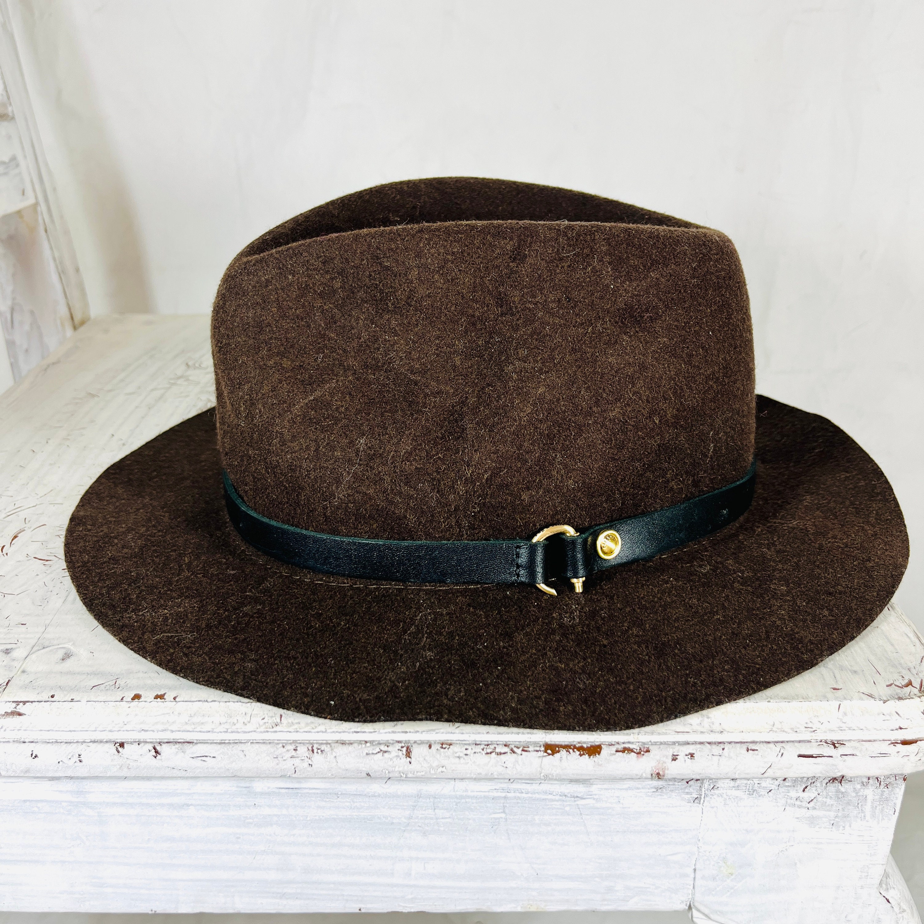 Rag & Bone Wool Brown Fedora Hat Rag & Bone Wool Felt Fedora Hat Small Brown New With Tags main image 2