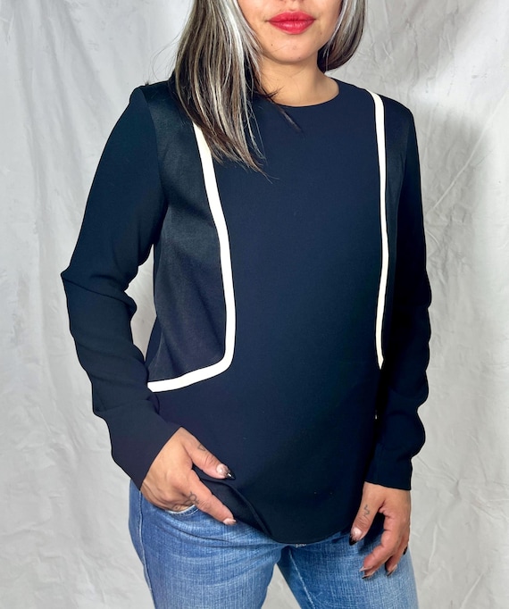 Rag & Bone, Rag & Bone Shirt (Black w/White Trim) SIZE XS